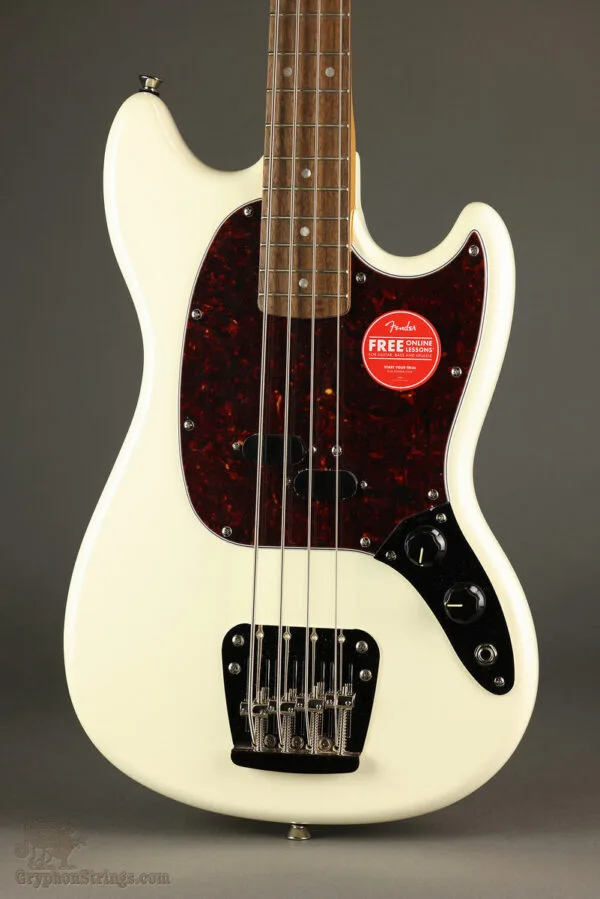 Squier Classic Vibe ’60s Mustang® Bass, Laurel Fingerboard, Olympic White – New