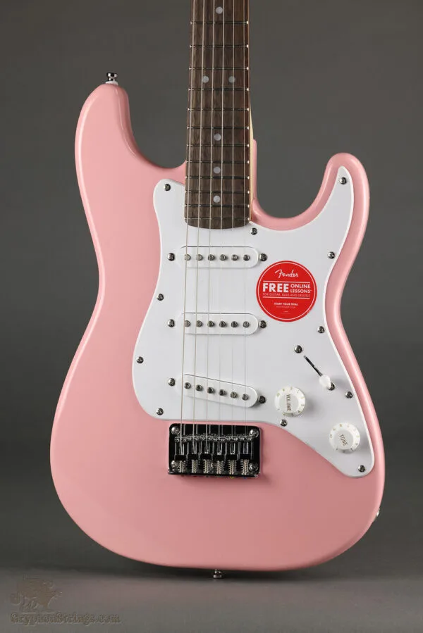 Squier Mini Stratocaster®, Laurel Fingerboard, Shell Pink – New