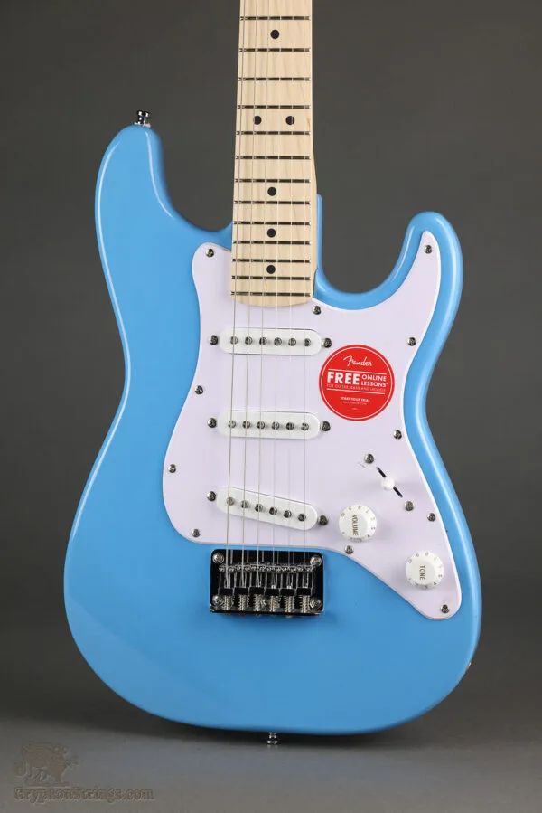 Squier Mini Stratocaster®, Maple Fingerboard, White Pickguard, California Blue – New