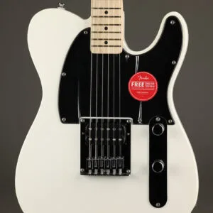 Squier Sonic® Esquire® H, Maple Fingerboard, Black Pickguard, Arctic White – New