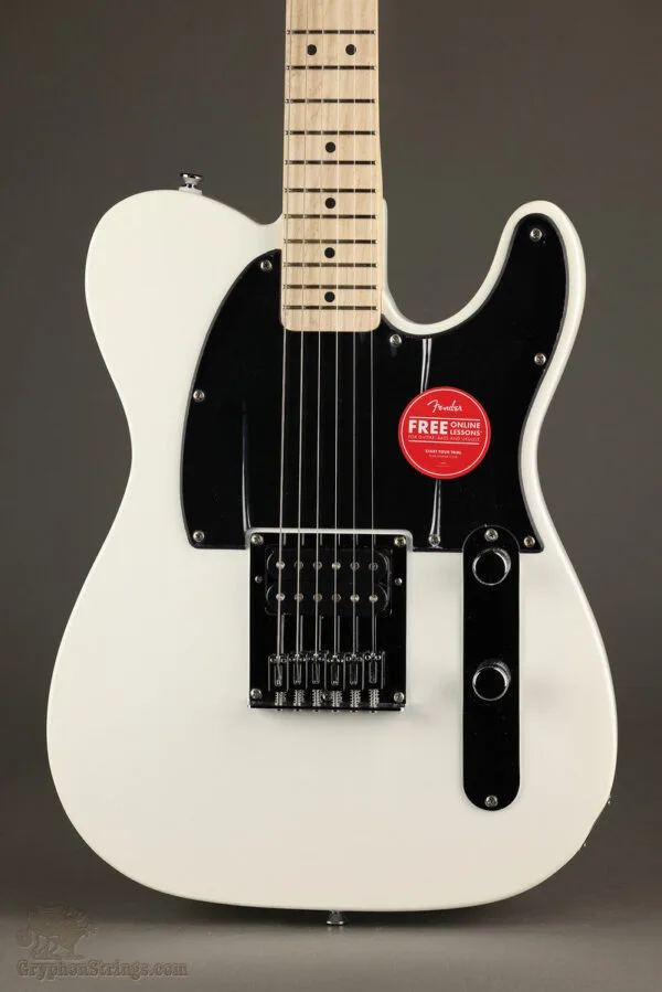 Squier Sonic® Esquire® H, Maple Fingerboard, Black Pickguard, Arctic White – New