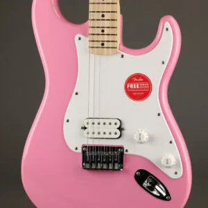 Squier Sonic® Stratocaster® HT H, Maple Fingerboard, White Pickguard, Flash Pink – New