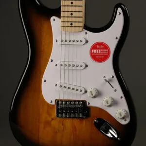 Squier Sonic™ Stratocaster®, Maple Fingerboard, White Pickguard, 2-Color Sunburst – New