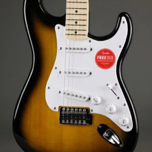 Squier Sonic™ Stratocaster®, Maple Fingerboard, White Pickguard, 2-Color Sunburst – New