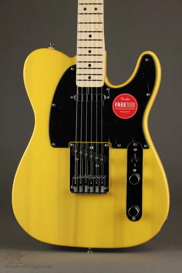 Squier Sonic® Telecaster®, Maple Fingerboard, Black Pickguard, Butterscotch Blonde – New