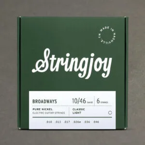 Stringjoy Broadways | Classic Light Gauge (10-46) Pure Nickel Electric Guitar Strings