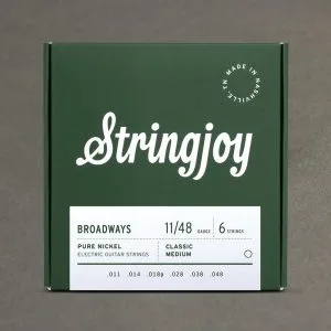 Stringjoy Broadways | Classic Medium Gauge (11-48) Pure Nickel Electric Guitar Strings