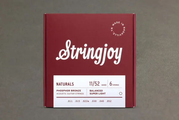 Stringjoy Naturals | Super Light Gauge (11-52) Phosphor Bronze Acoustic Guitar Strings