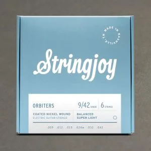 Stringjoy Orbiters | Balanced Super Light Gauge (9-42) Coated Nickel Wound Electric Guitar Strings