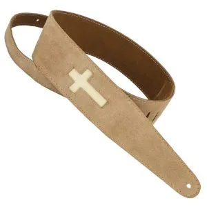 SUEDE CROSS CUTOUTS TAN/BONE