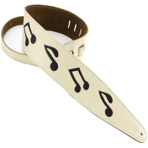 SUEDE SERIES CUT OUT, BONE W/ BLACK MUSIC NOTES