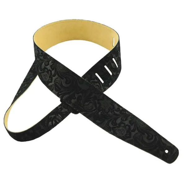 SUEDE SERIES EMBOSSED FLORAL BLACK