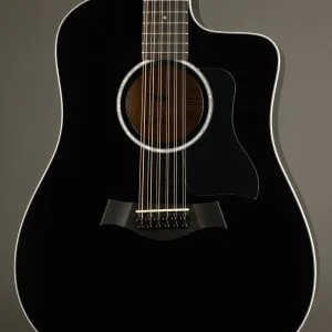 Taylor 250ce-BLK Plus 12-String Acoustic Electric Guitar – New
