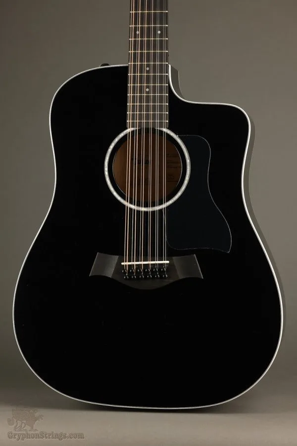 Taylor 250ce-BLK Plus 12-String Acoustic Electric Guitar – New