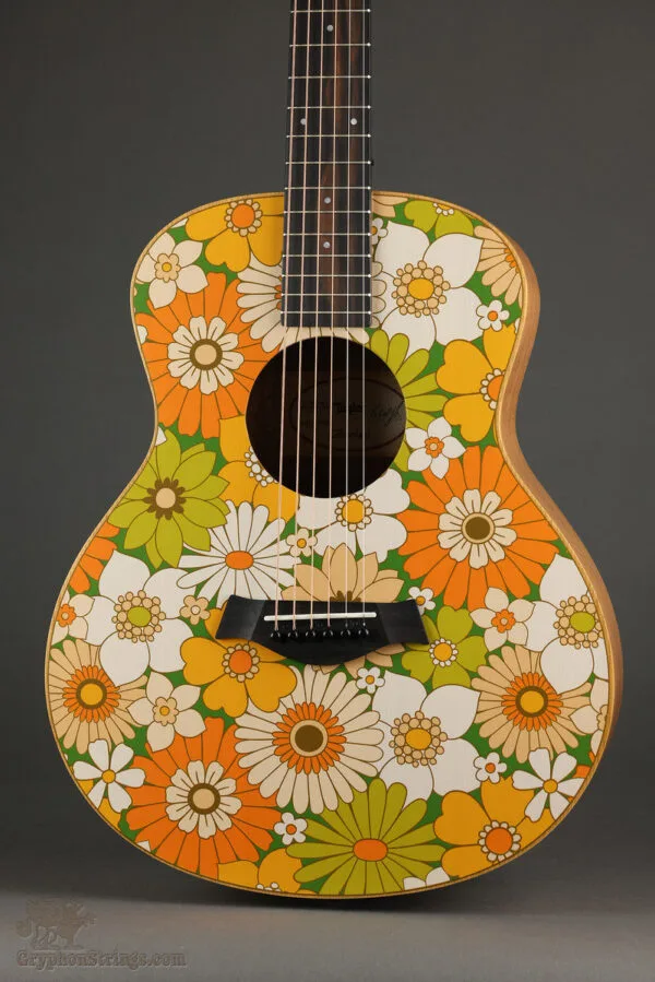 Taylor GS Mini-e Special Edition Floral Green Acoustic Electric Guitar – New