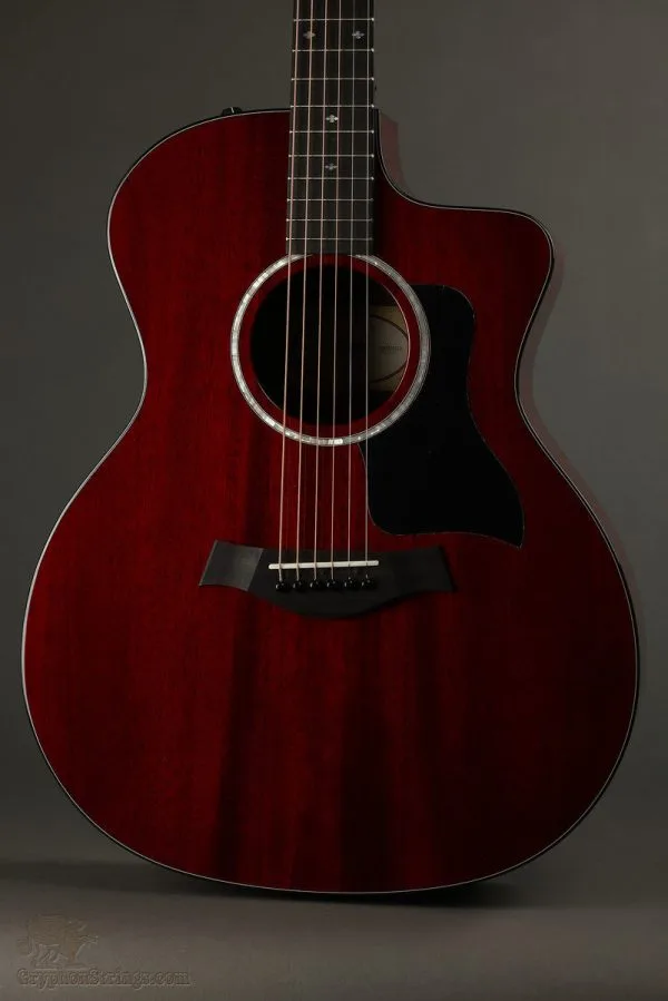 Taylor Guitars 224ce DLX LTD Transparent Red Acoustic Electric Guitar New